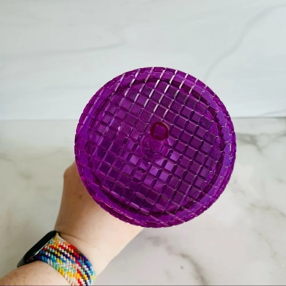 Starbucks Summer 2021 Pink/Purple Ombré Grid Vente Tumbler- 24oz